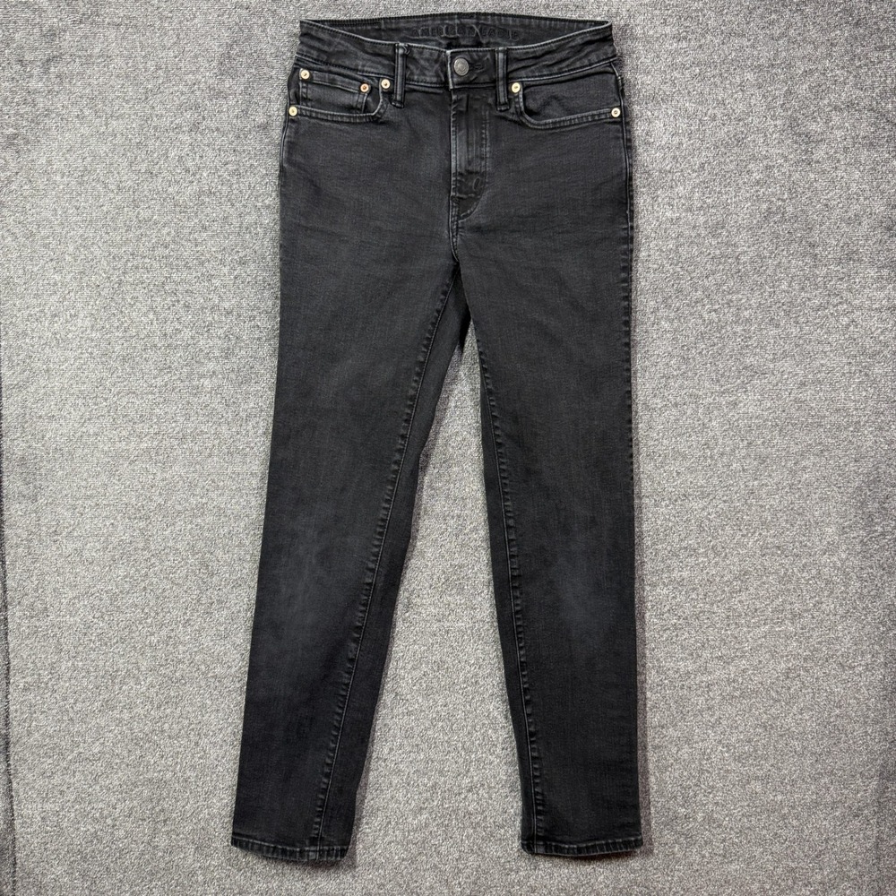 American Eagle Jeans Mens 28x34 Airflex+ Skinny Faded Black ‎ Denim Pants